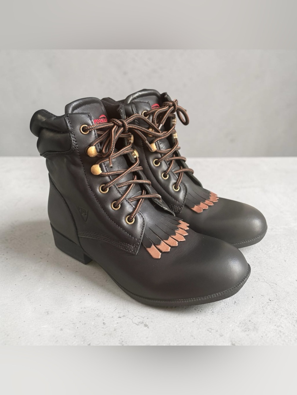 Vintage Laredo‎ Performaire Western Black Leather Boots Kiltie Fringe Women 8.5W